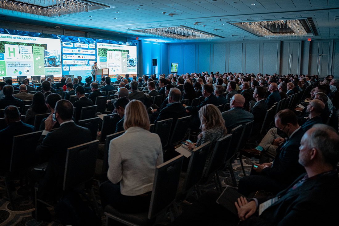 full conference hall  at american hydrogen forum